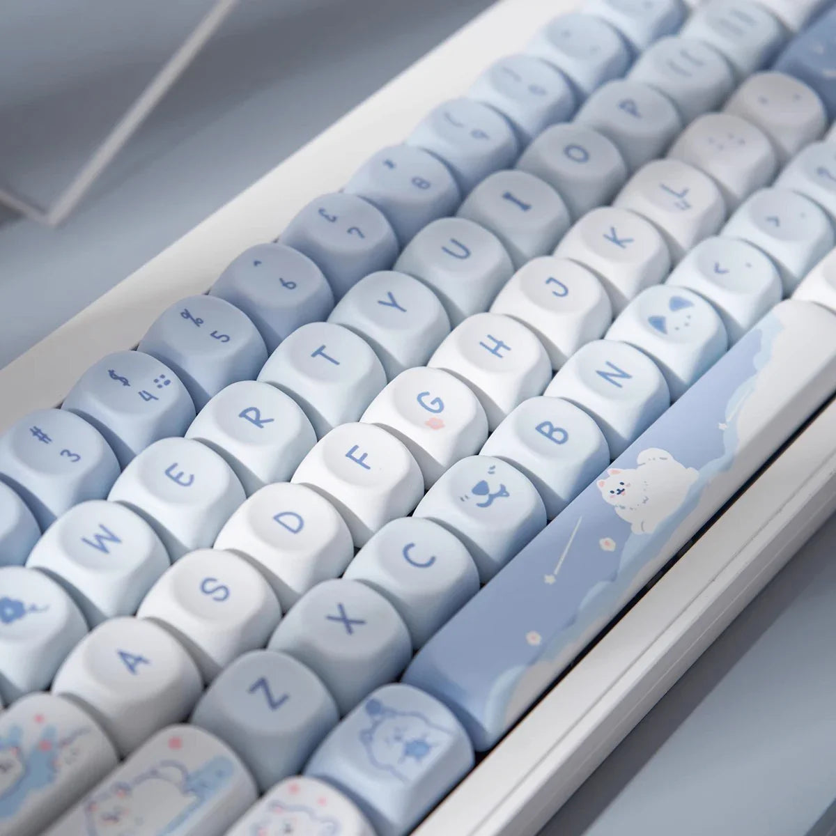 95 Keys artoon Cute Puppy Cat Kitty Keycaps GMK PBT Keycap MOA Profile Dye Sublimation For DIY Mechanical Keyboard Girls Gift