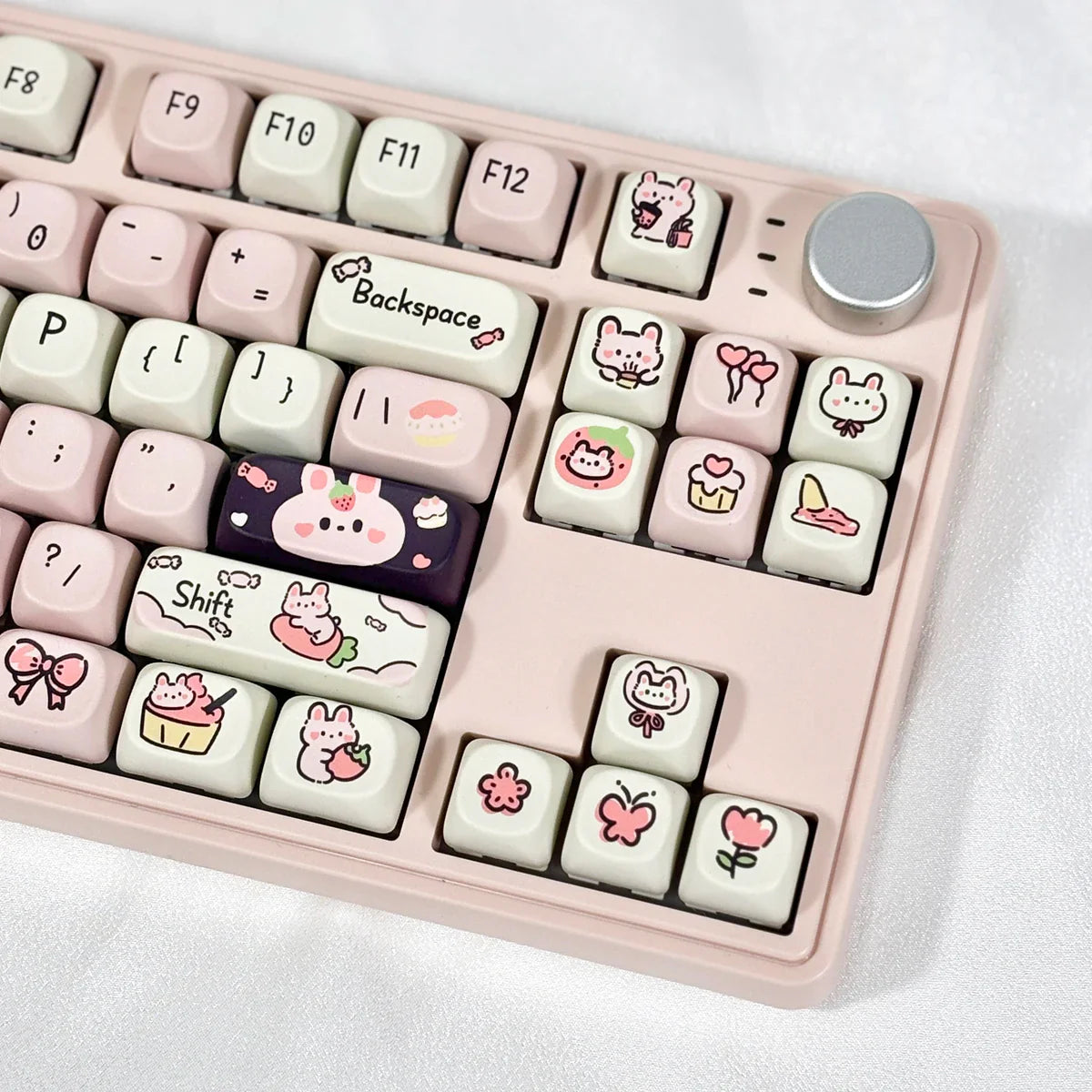 95 Keys artoon Cute Puppy Cat Kitty Keycaps GMK PBT Keycap MOA Profile Dye Sublimation For DIY Mechanical Keyboard Girls Gift